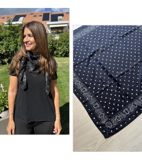 Carré bandana studs noir